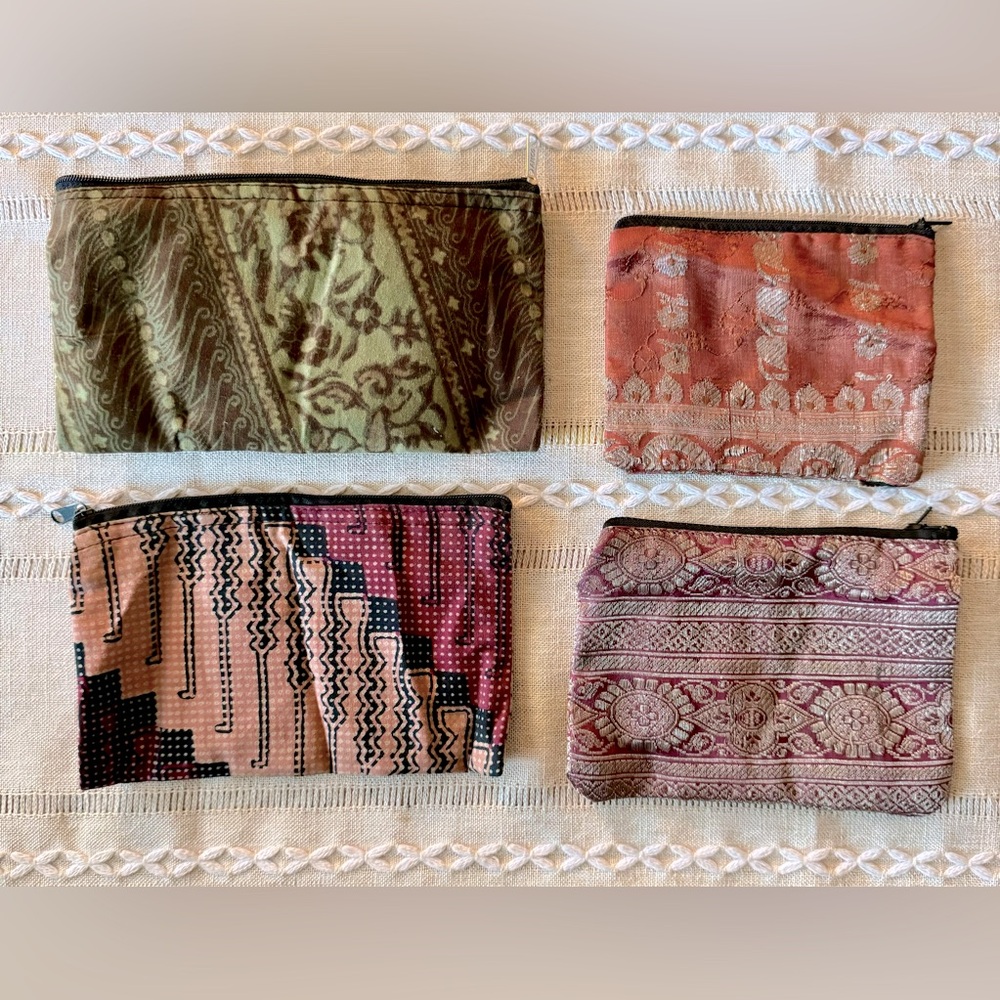 ✨4 India Zipper Pouches Bags Wallets✨ - Picture 2 of 6